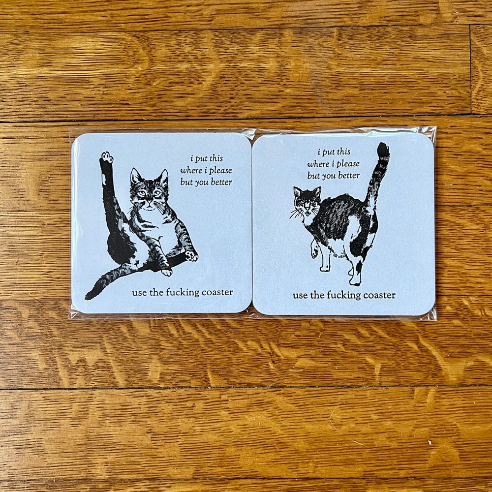 😹 Humorous Cat Themed Coasters